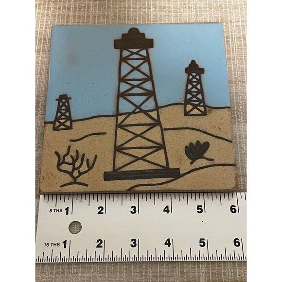 Vintage Fiesta Tiles, Oil Rig Tile, 1983, Phoenix Arizona - Picture 5 of 5